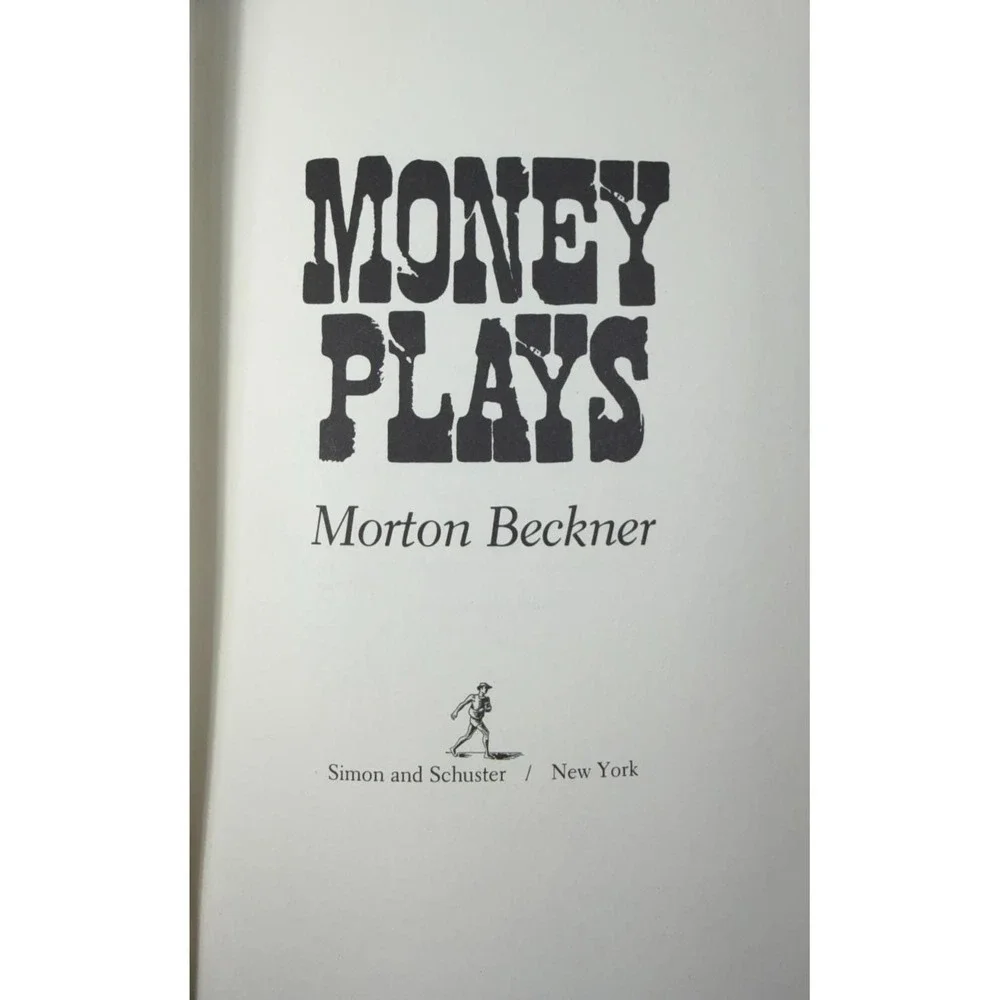 Money Plays A Novel By Morton Beckner Hardcover 1980 Vintage